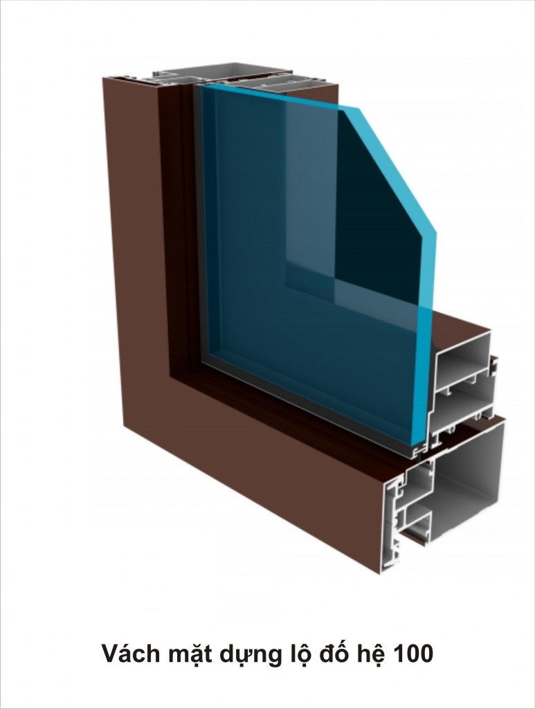 MẶT DỰNG NHÔM XINGFA HỆ – H100 